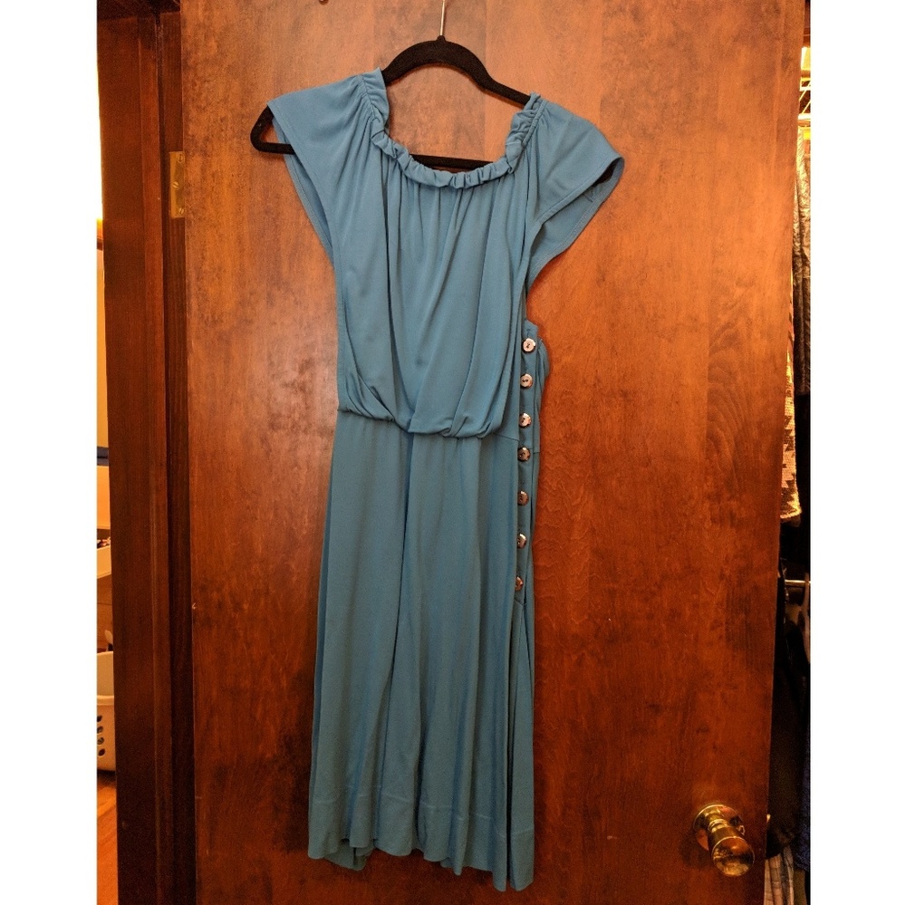 Marc Jacobs Aurora Matte Jersey Dress Aruba Blue